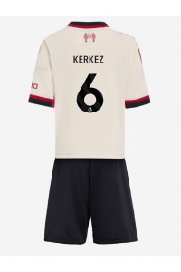 Liverpool Milos Kerkez #6 Babytruitje Uit tenue Kind 2025-26 Korte Mouw (+ Korte broeken)